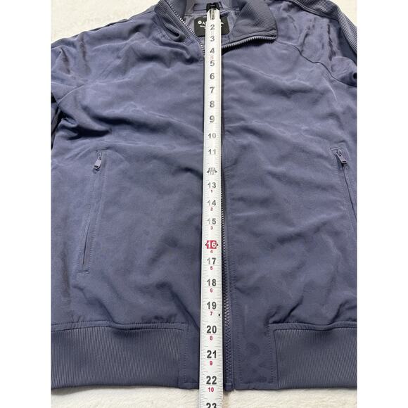 Athleta Lightweight Track Jacket Slate Blue Textured Zip Front Athleisure Size S - Picture 6 of 12